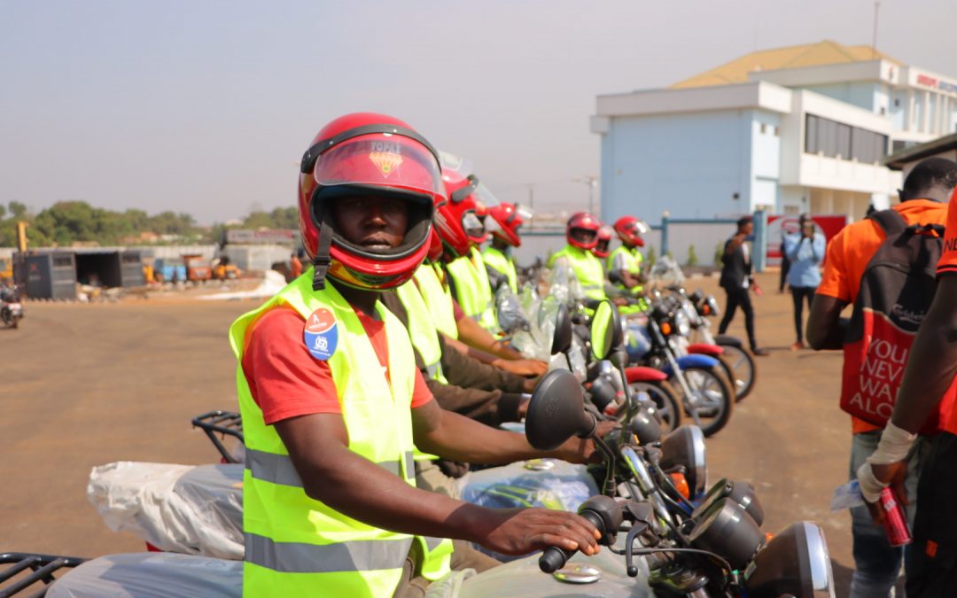 Humanitarian: KPC Foundation makes a major donation to Kagbélen motorcycle taxi drivers